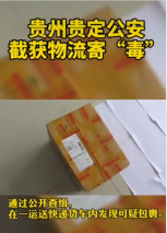 快遞運“毒”被貴州貴定警方截獲，法網難逃。
