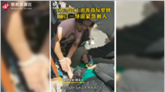 游客高原反應(yīng)暈倒 導(dǎo)游緊急救人