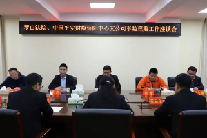 羅山縣法院與信陽平安財<em>險</em>公司召開車<em>險</em><em>理賠</em>工作座談會