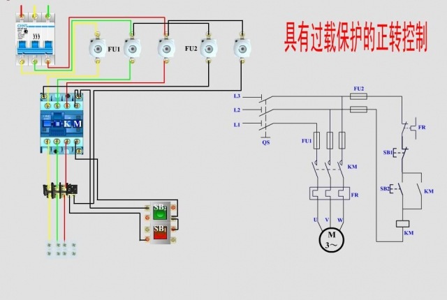 常用電動機<em>控制</em>實物<em>接線</em>圖