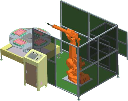 工業<em>機器人</em>涂膠<em>工作站</em>