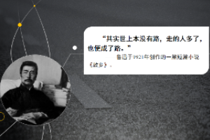 魯迅<em>的</em>名言“世上本沒有路，走的人多了也就成了路”
