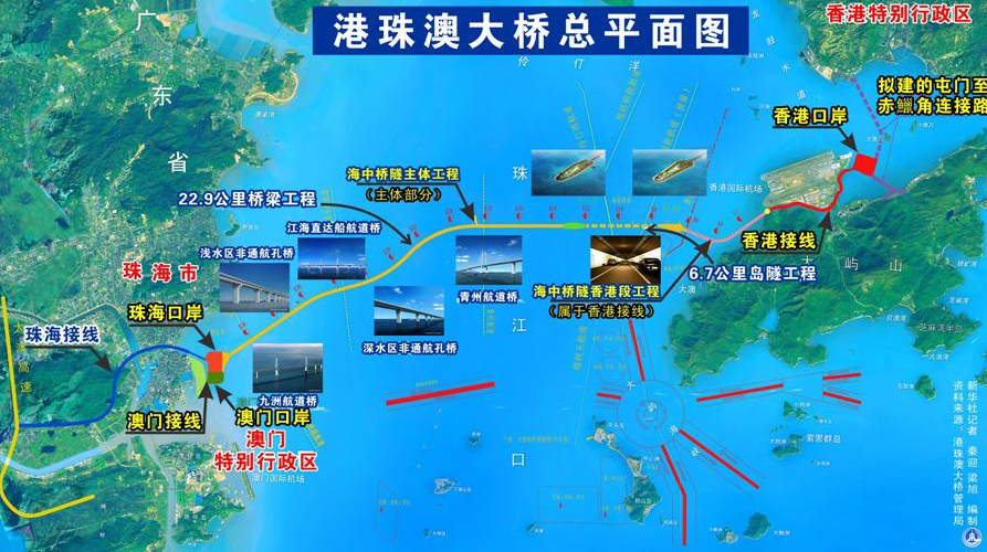 港珠澳大橋總平面圖