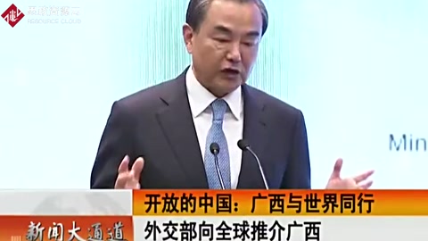 中國外交部部長王毅向全球推介廣西－對接“<em>一帶</em><em>一路</em>”