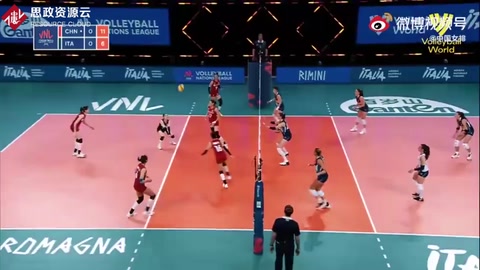 2021世界排球聯賽中國女排vs意大利女排