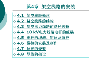 <em>課件</em>：<em>鐵道</em><em>供電</em><em>技術</em><em>專業</em>：《電力內外線施工—第4章架空線路的<em>安裝</em>》