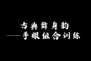 微課：早期教育、學前教育專業《舞蹈基礎—古典舞手眼組合》
