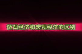 微觀經(jīng)濟(jì)和宏觀經(jīng)濟(jì)<em>的</em>區(qū)別？