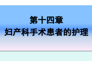 <em>課件</em>：《<em>婦產(chǎn)科</em><em>護(hù)理學(xué)</em>—<em>第十</em>四章 <em>婦產(chǎn)科</em>手術(shù)患者<em>的</em><em>護(hù)理</em>》