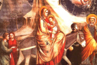 逃往埃及—<em>意大利</em>喬托·<em>迪</em>·邦多納畫作