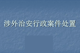 <em>課件</em>：涉外<em>警務</em><em>專業</em>《涉外案件處置—涉外<em>治安</em>行政案件處置》