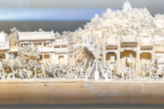 中華<em>傳統</em><em>文化</em>—牙雕作品《舊北京》和《新北京》