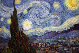 <em>美育</em><em>類</em><em>資源</em>—《星月夜》荷蘭畫家梵高<em>創作</em>油畫